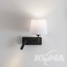 Savona lampa ścienna 1x3W 3000K 210lm led + 1x12w E27 IP20 czarny
